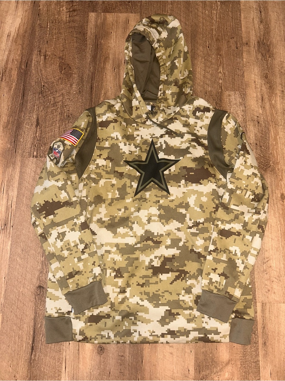 NFL Kids Desert Digital Camo Puffer Hoodie - Green, Tan, Brown